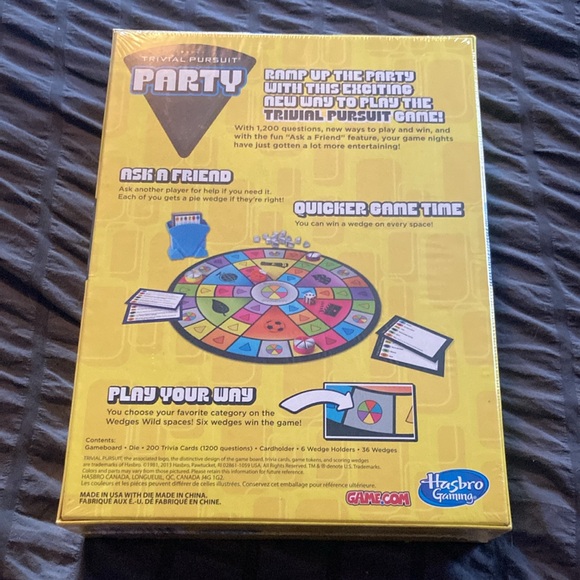 Trivial Pursuit Party Game, Never Open - Picture 2 of 2